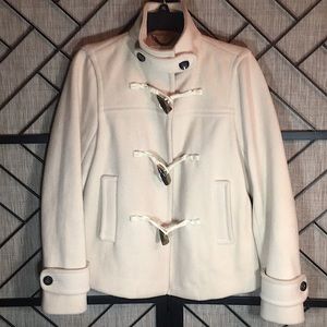 GENTLY USED BANANA REPUBLIC CREAM COAT SIZE SMALL